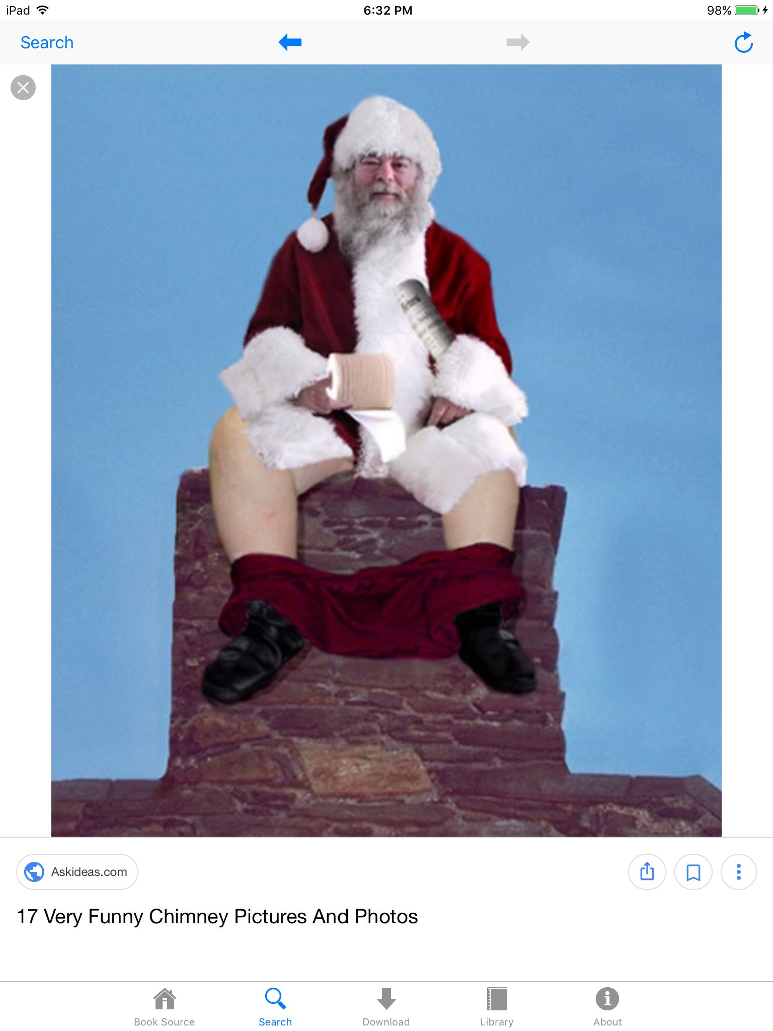 Santa pooping in chimney Blank Meme Template