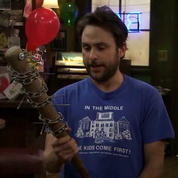 High Quality Charlie Kelly Rat Stick Blank Meme Template