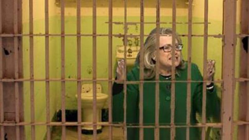 High Quality Hillary in Jail Blank Meme Template