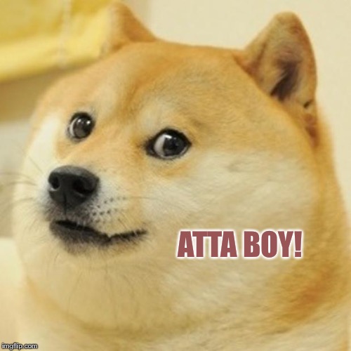 Doge Meme | ATTA BOY! | image tagged in memes,doge | made w/ Imgflip meme maker
