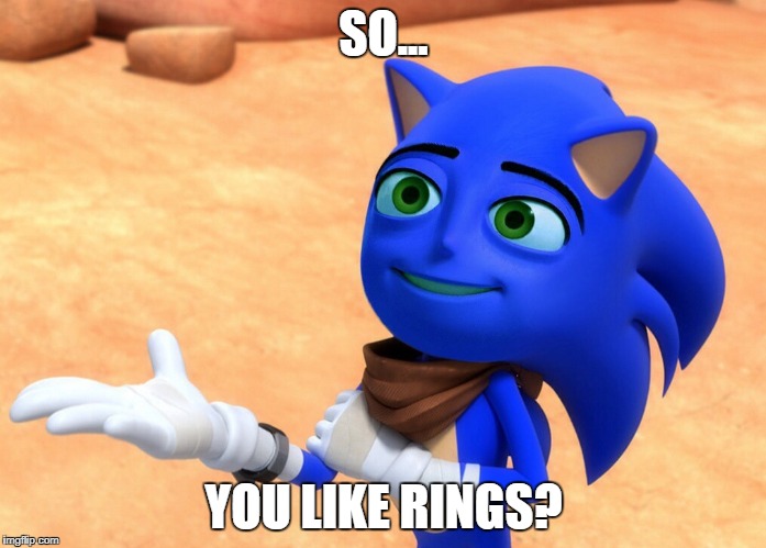 The Sanic Movie | SO... YOU LIKE RINGS? | image tagged in the sanic movie | made w/ Imgflip meme maker