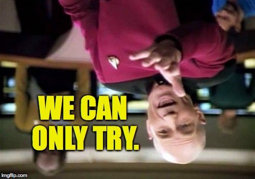 Picard Wtf Meme | WE CAN ONLY TRY. | image tagged in memes,picard wtf | made w/ Imgflip meme maker