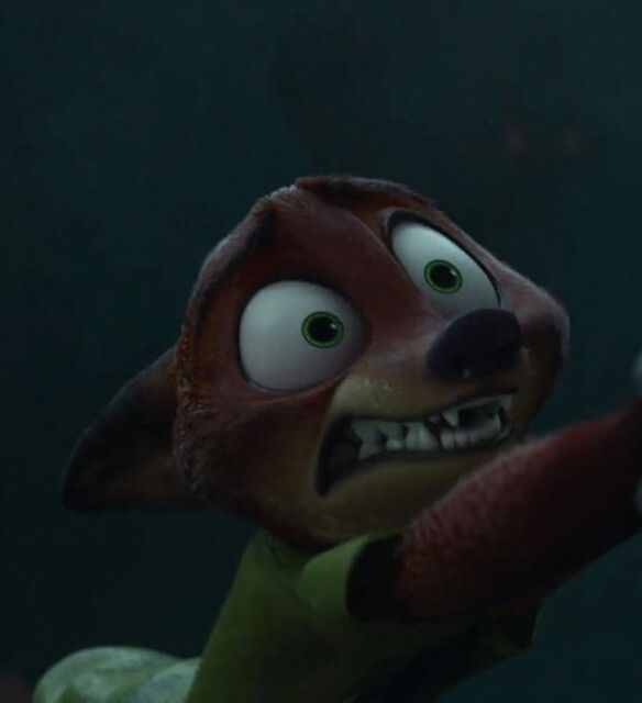 Nick Wilde scared Blank Meme Template