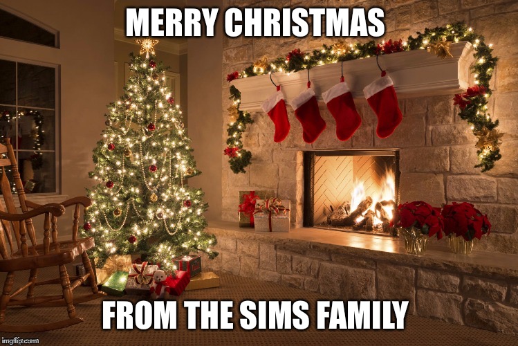 Merry Christmas | MERRY CHRISTMAS; FROM THE SIMS FAMILY | image tagged in merry christmas | made w/ Imgflip meme maker