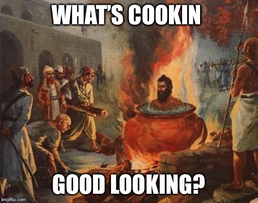 cannibal | WHAT’S COOKIN; GOOD LOOKING? | image tagged in cannibal | made w/ Imgflip meme maker