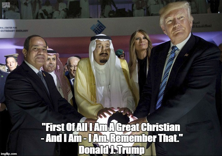 "First Of All I Am A Great Christian - And I Am - I Am. Remember That." Donald J. Trump | made w/ Imgflip meme maker