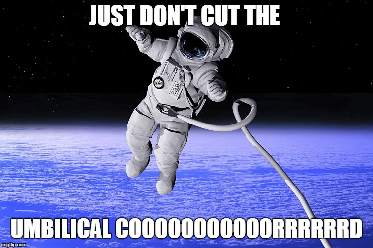 JUST DON'T CUT THE UMBILICAL COOOOOOOOOOORRRRRRD | made w/ Imgflip meme maker