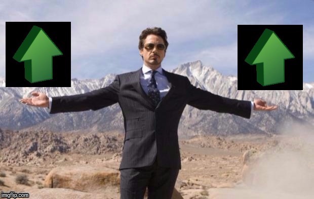 Ironman upvote | C | image tagged in ironman upvote | made w/ Imgflip meme maker