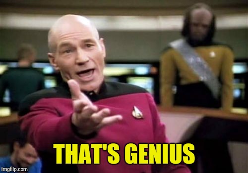 Picard Wtf Meme | THAT'S GENIUS | image tagged in memes,picard wtf | made w/ Imgflip meme maker