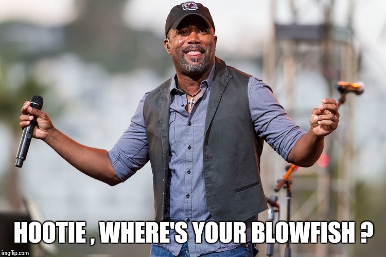 I love to annoy annoying celebs | HOOTIE , WHERE'S YOUR BLOWFISH ? | image tagged in hooters,fishing for upvotes,say that again i dare you | made w/ Imgflip meme maker
