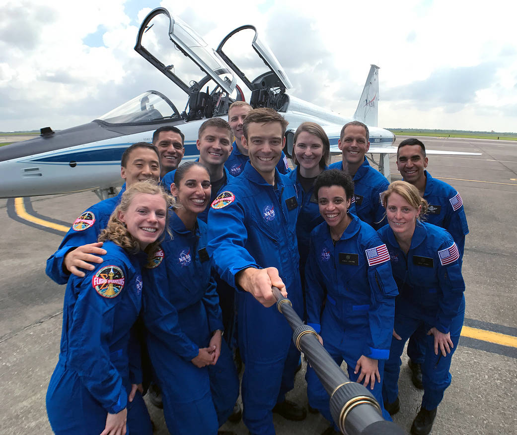 Astronaut Class Selfie Stick Blank Meme Template