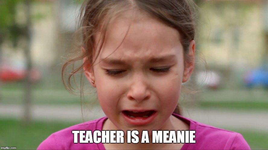 TEACHER IS A MEANIE | made w/ Imgflip meme maker