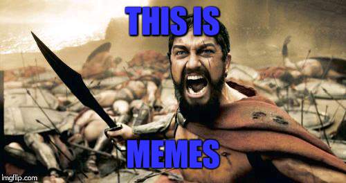 Sparta Leonidas Meme | THIS IS; MEMES | image tagged in memes,sparta leonidas | made w/ Imgflip meme maker