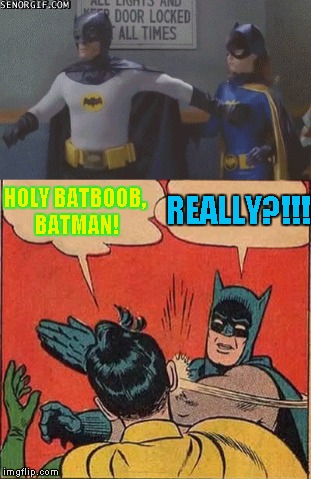 HOLY BATBOOB, BATMAN! REALLY?!!! | made w/ Imgflip meme maker