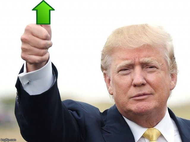 image tagged in trump thumbs up | made w/ Imgflip meme maker