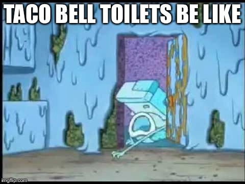 Poor toilets. | TACO BELL TOILETS BE LIKE | image tagged in memes,toilet | made w/ Imgflip meme maker