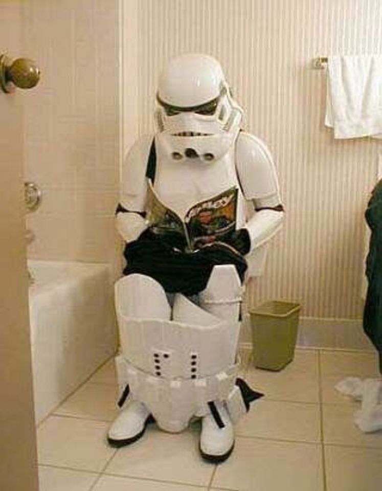 High Quality Storm-trooper-sitting-down-to-pee Blank Meme Template