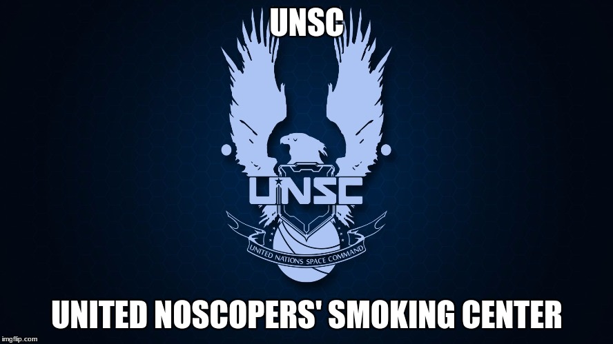 UNSC; UNITED NOSCOPERS' SMOKING CENTER | image tagged in unsc | made w/ Imgflip meme maker