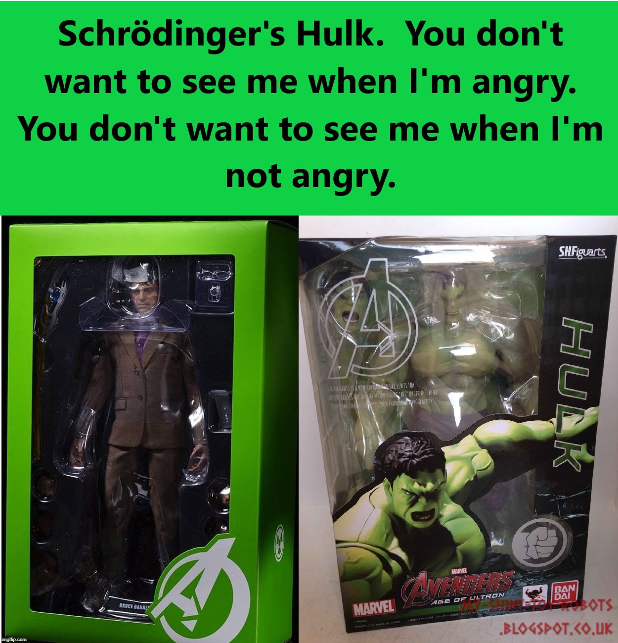 image tagged in hulk,bruce banner,schrodinger's hulk,schrodinger's,schrodinger | made w/ Imgflip meme maker