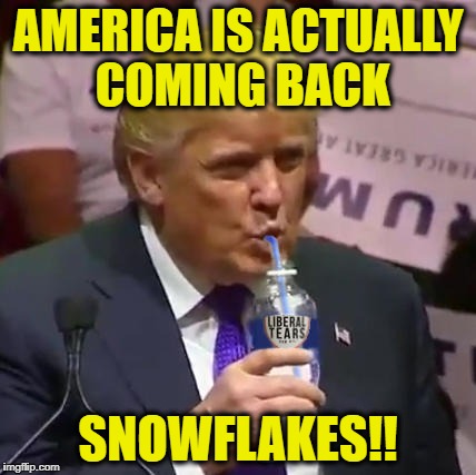 AMERICA IS ACTUALLY COMING BACK SNOWFLAKES!! | made w/ Imgflip meme maker