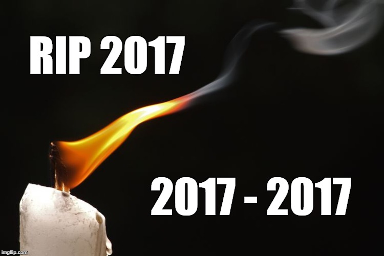 RIP 2017 |  RIP 2017; 2017 - 2017 | image tagged in 2017,rip | made w/ Imgflip meme maker