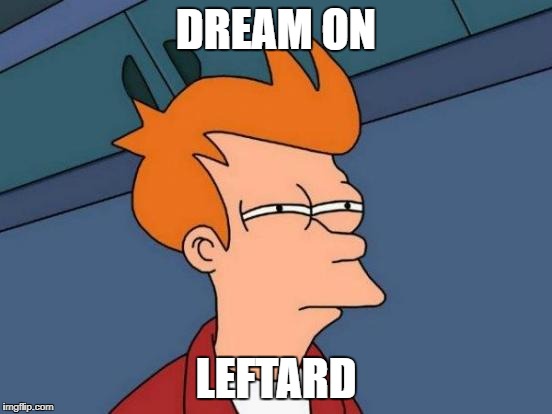 Futurama Fry Meme | DREAM ON LEFTARD | image tagged in memes,futurama fry | made w/ Imgflip meme maker