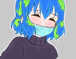 High Quality Earth-chan is love Earth-chan is life Blank Meme Template