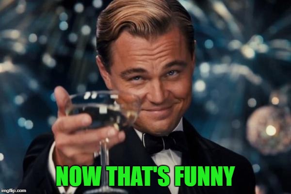 Leonardo Dicaprio Cheers Meme | NOW THAT'S FUNNY | image tagged in memes,leonardo dicaprio cheers | made w/ Imgflip meme maker