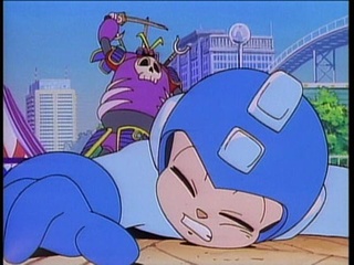 Megaman is hurt! Blank Meme Template
