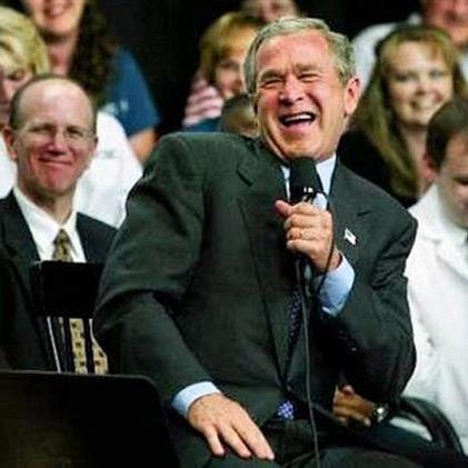 Bush thinks its funny Blank Meme Template
