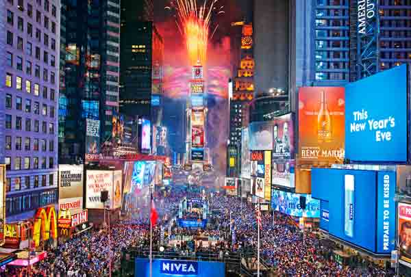 Happy New Year from Time Square~ Blank Meme Template