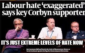 Momentum/Labour hate level exaggerated | IT'S JUST EXTREME LEVELS OF HATE NOW | image tagged in vote corbyn,cobyn pm,momentum party of hate,labour party of hate,communist socialist,anti royal | made w/ Imgflip meme maker
