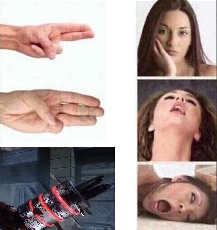 Orgasm 2 Fingers And Blank Template Imgflip