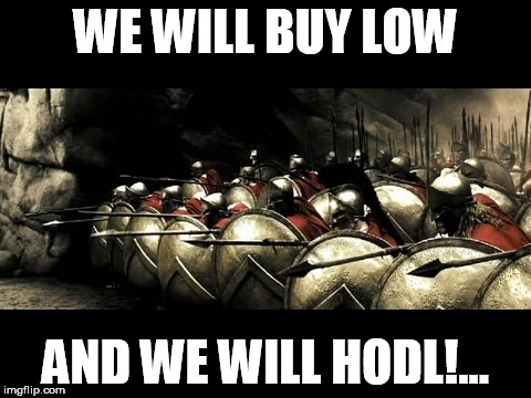 WE WILL BUY LOW; AND WE WILL HODL!... | made w/ Imgflip meme maker