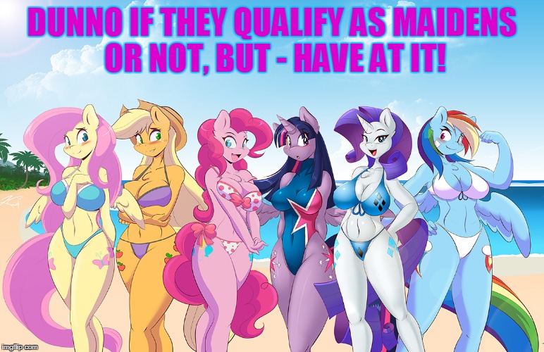 DUNNO IF THEY QUALIFY AS MAIDENS OR NOT, BUT - HAVE AT IT! | made w/ Imgflip meme maker