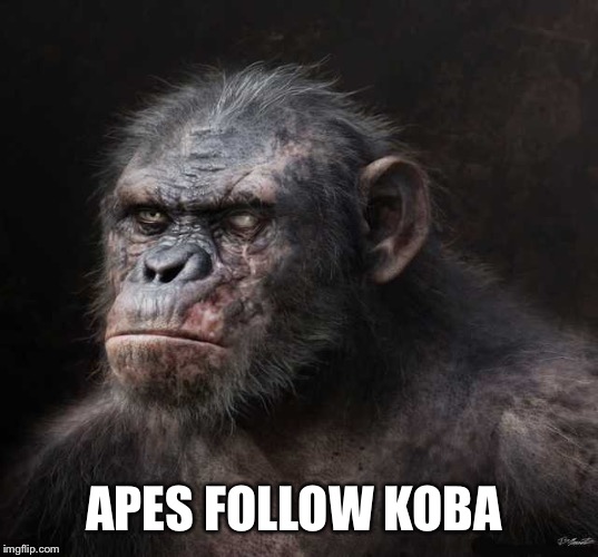 APES FOLLOW KOBA | made w/ Imgflip meme maker
