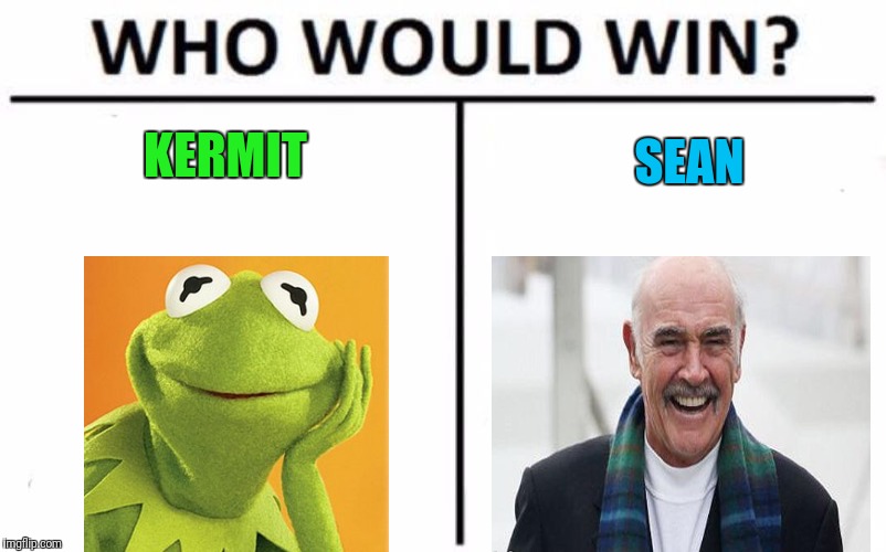 Who Would Win? Meme | KERMIT; SEAN | image tagged in memes,who would win | made w/ Imgflip meme maker