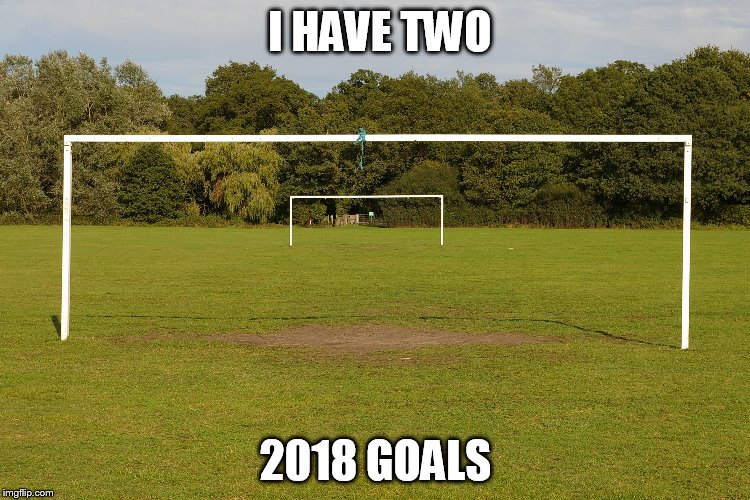 I HAVE TWO; 2018 GOALS | made w/ Imgflip meme maker