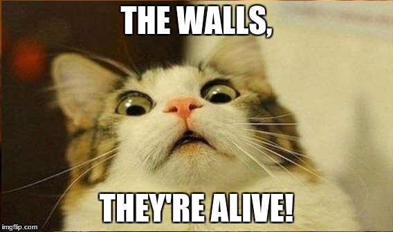 THE WALLS, THEY'RE ALIVE! | made w/ Imgflip meme maker