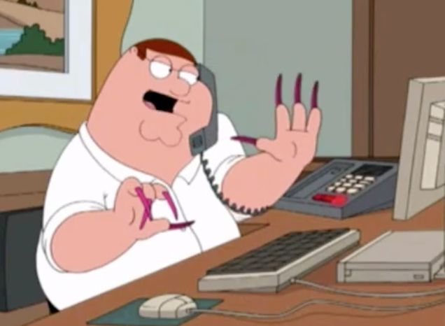 Peter Griffin on the phone Blank Meme Template