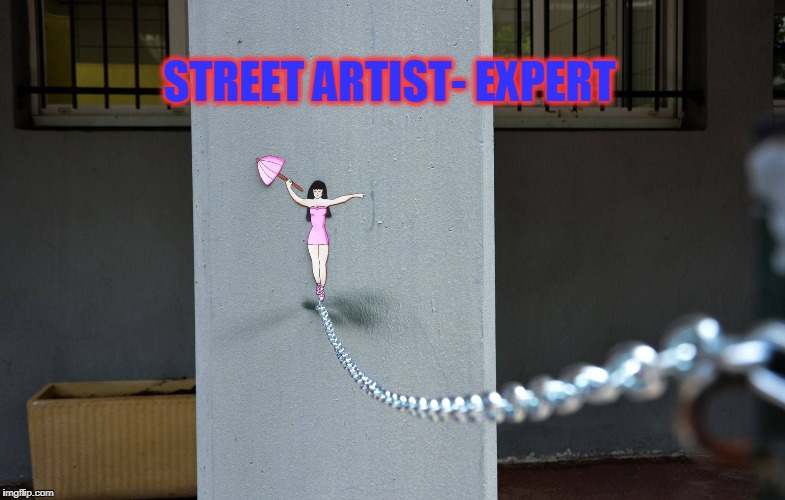 Well done | STREET ARTIST- EXPERT | image tagged in street art,level expert | made w/ Imgflip meme maker