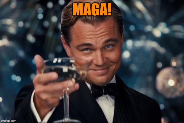 Leonardo Dicaprio Cheers Meme | MAGA! | image tagged in memes,leonardo dicaprio cheers | made w/ Imgflip meme maker