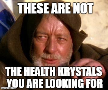 These are not the Health Krystals you are looking for | THESE ARE NOT; THE HEALTH KRYSTALS YOU ARE LOOKING FOR | image tagged in obi wan kenobi jedi mind trick,krystals,burger | made w/ Imgflip meme maker