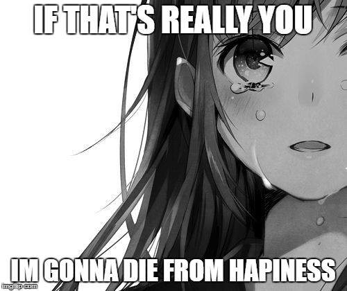 IF THAT'S REALLY YOU IM GONNA DIE FROM HAPINESS | made w/ Imgflip meme maker