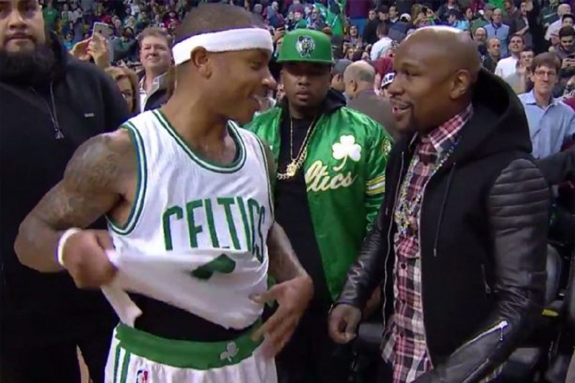 High Quality Isaiah thomas & floyd mayweather Blank Meme Template