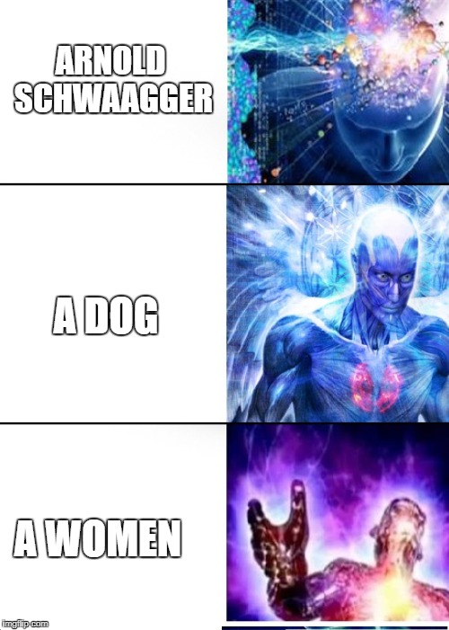 ARNOLD SCHWAAGGER A DOG A WOMEN | made w/ Imgflip meme maker