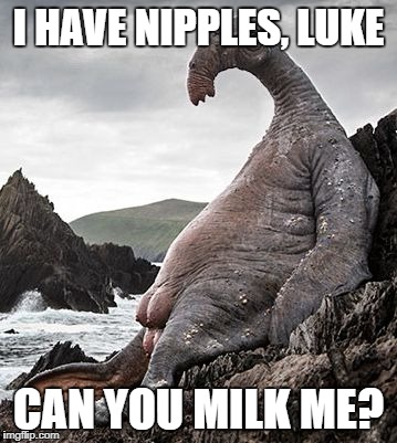 Star Wars Milk | I HAVE NIPPLES, LUKE; CAN YOU MILK ME? | image tagged in star wars milk | made w/ Imgflip meme maker