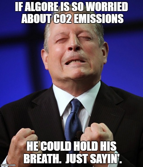 Come on Al. Keep that CO2 inside. | IF ALGORE IS SO WORRIED ABOUT CO2 EMISSIONS; HE COULD HOLD HIS BREATH.  JUST SAYIN'. | image tagged in al gore | made w/ Imgflip meme maker