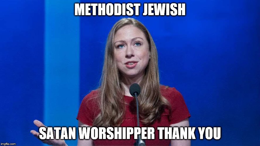 METHODIST JEWISH; SATAN WORSHIPPER THANK YOU | image tagged in get it right lady | made w/ Imgflip meme maker