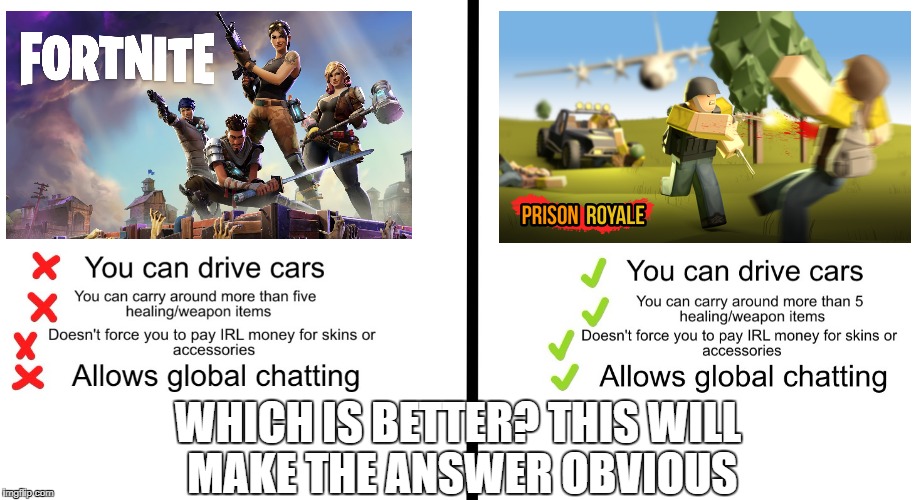 Comparison with obvious answer | WHICH IS BETTER? THIS WILL MAKE THE ANSWER OBVIOUS | image tagged in comparison,games | made w/ Imgflip meme maker